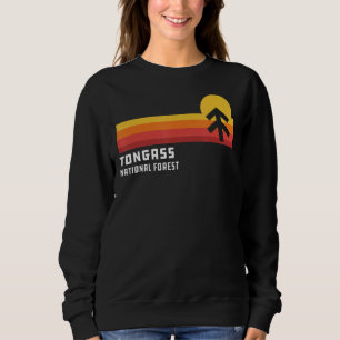Retro Sunset Tongass National Forest Juneau Alaska Sweatshirt
