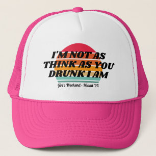 Retro Sunset Vacation 20th 30th 40 Birthday Squad Trucker Hat