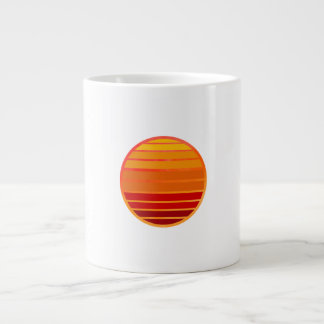 Retro Sunset Vibes Aesthetic Large Coffee Mug