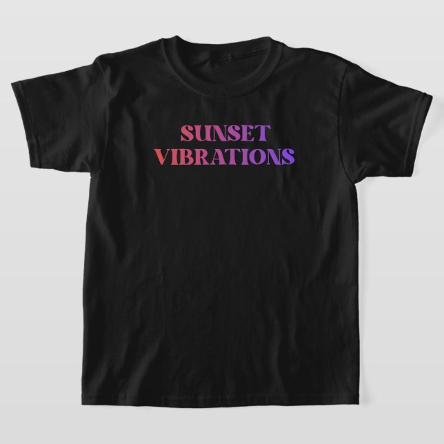 Retro Sunset Vibrations  T-Shirt (Laydown)