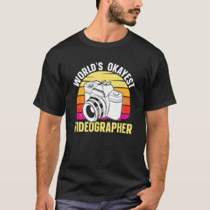 Retro Sunset Videography  World Okayest Videograph T-Shirt