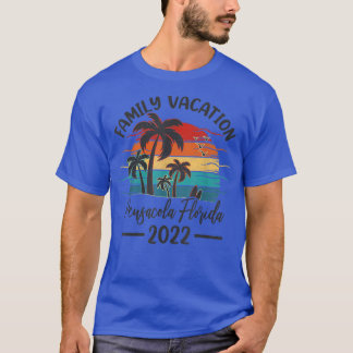 Retro Sunset Vintage Family Vacation 2022 Pensacol T-Shirt