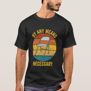 Retro Sunset Vintage Funny Folding Chair Humor Tre T-Shirt