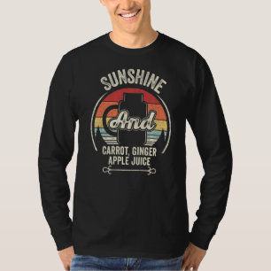 Retro Sunshine And Carrot Ginger Apple Juice Summe T-Shirt