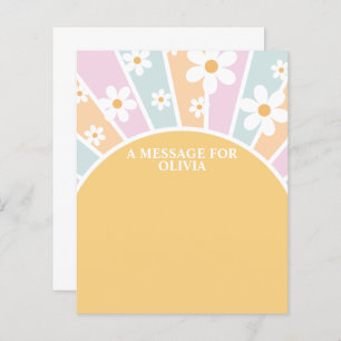 Retro Sunshine First Birthday Time Capsule Message