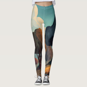 Retro Sunshine Patterns – Bold Colorful Leggings