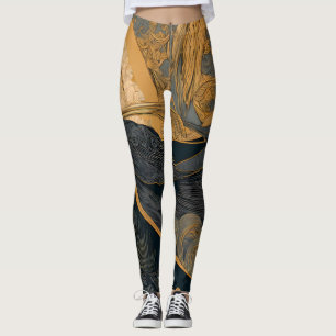 Retro Sunshine Patterns – Bold Colorful  Leggings