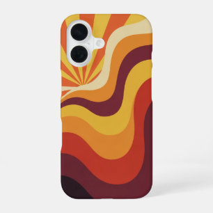 Retro Sunwave Geometry iPhone 16 Case