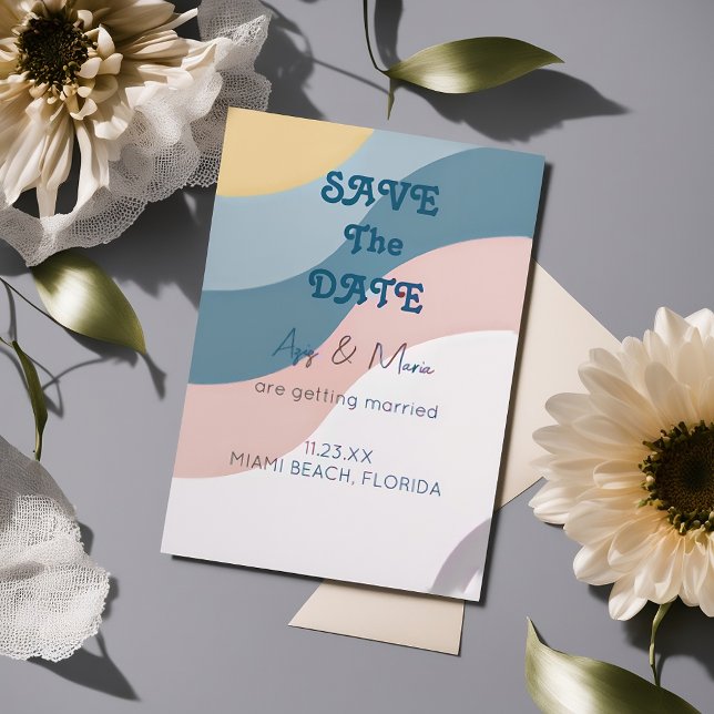 Rétro super Enregistrer les invitations de date -  (Créateur téléchargé)