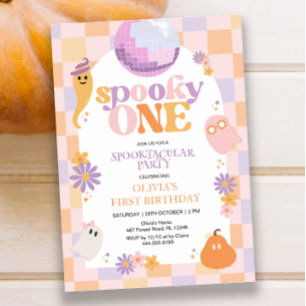 Retro Super Halloween première invitation annivers