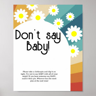 Retro Super - Ne pas dire Poster bébé