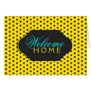 Retro Super Stars Welcome Home Carte personnalisée