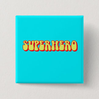 Retro Superhero 2 Inch Square Button
