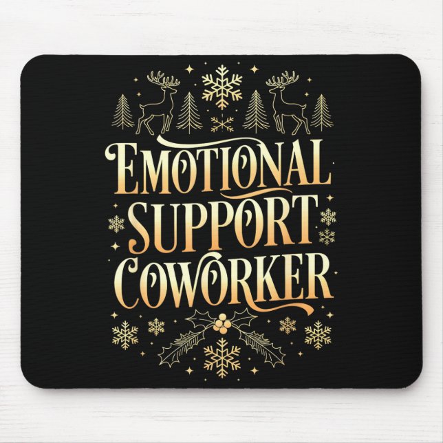 Retro Suprt Coworker Ugly Christmas Saying Quote  Mouse Pad (Front)