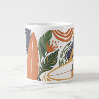 Retro Surf Club Large Coffee Mug