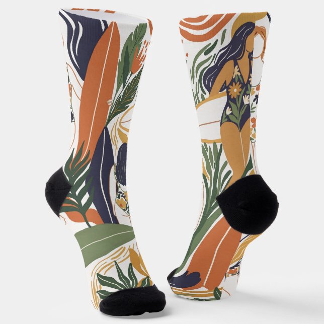 Retro Surf Club Socks (Angled)