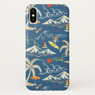 Retro Surf Tropical Pattern Case-Mate iPhone Case