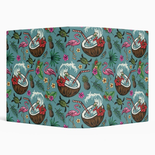Retro surf tropical themed pattern binder (Background)