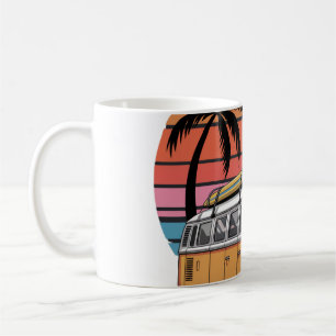 Retro Surf Van Sunset Vibes Coffee Mug