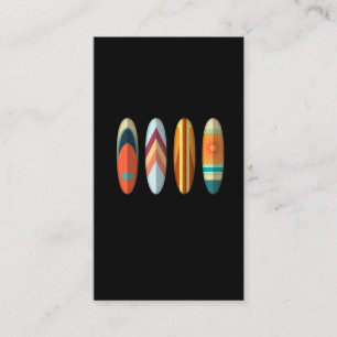 Retro Surfboard Vintage Surfing Art Beach Surfer Business Card