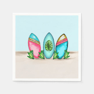 Retro Surfboards Napkin
