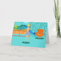 Retro Surfer Dude Greeting Card