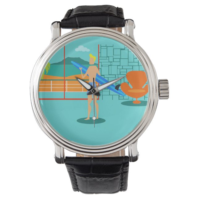 Retro Surfer Dude Men's Watch (Front)