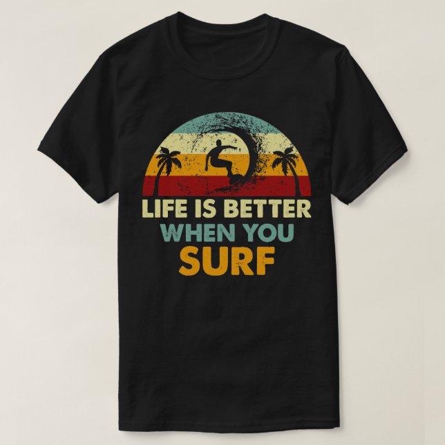 Retro Surfer T-Shirt (Design Front)