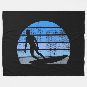 Retro Surfing Fleece Blanket