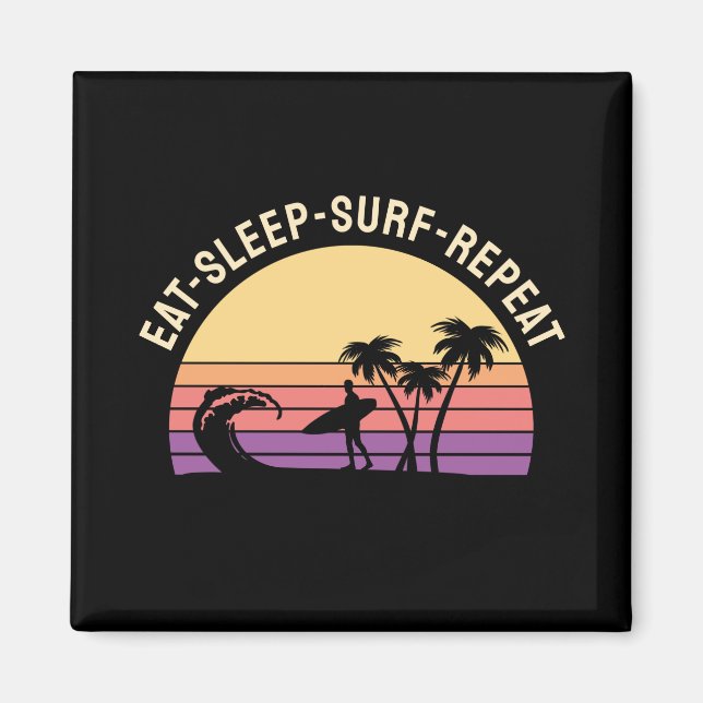 Retro Surfing Magnet (Front)