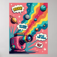 Retro Surrealism -  Pop Art Cosmic Camera