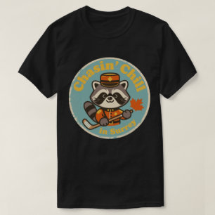 Retro Surrey BC Raccoon and Hockey Stick T-Shirt