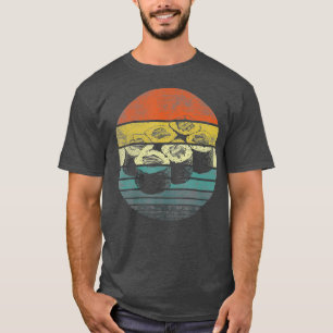 Retro Sushi Roll Sashimi Lover Funny Japanese T-Shirt