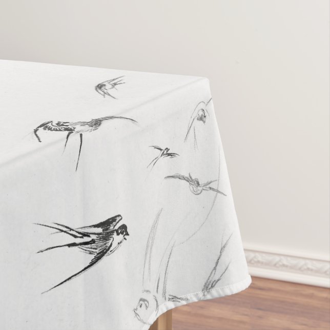 Retro Swallow Bird Nature Animal Tablecloth (In Situ)