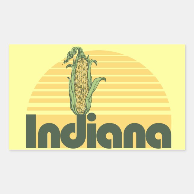 Retro Sweet Home Indiana Sticker (Front)