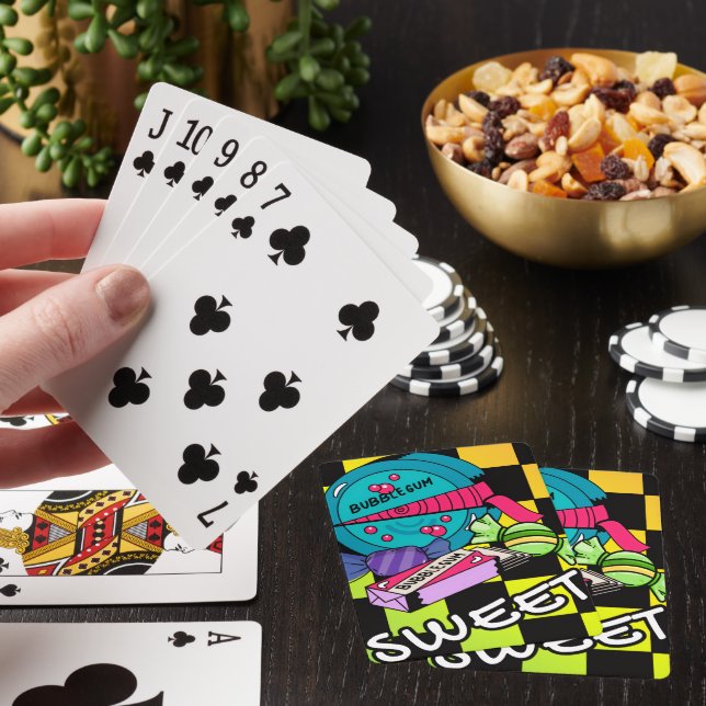 Retro Sweet Like Candy Playing Cards (In Situ)