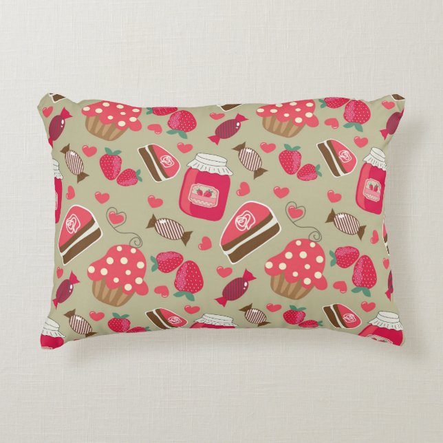 Retro Sweets Accent Pillow (Front)