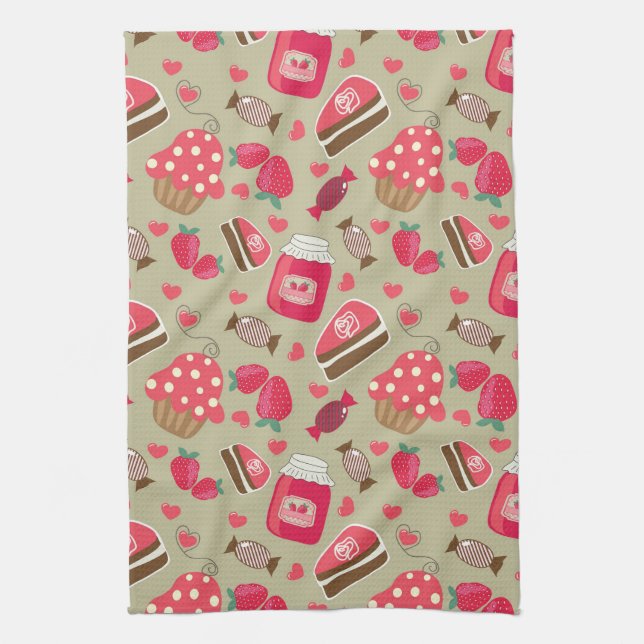 Retro Sweets Kitchen Towel (Vertical)