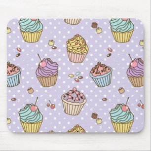 Retro Sweets Pattern Mouse Pad