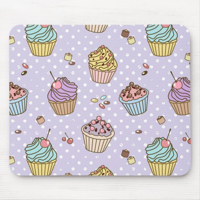 Retro Sweets Pattern Mouse Pad (Front)