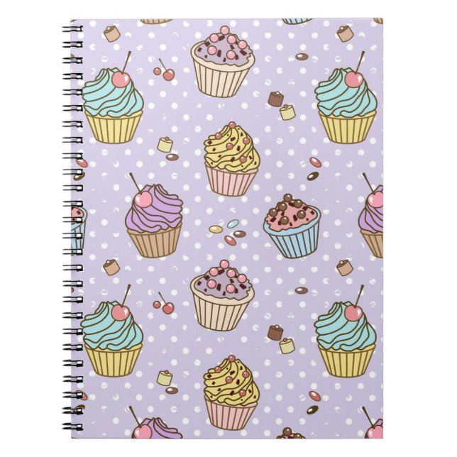 Retro Sweets Pattern Notebook (Front)