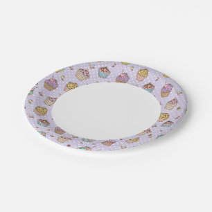 Retro Sweets Pattern Paper Plate