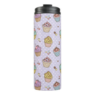Retro Sweets Pattern Thermal Tumbler