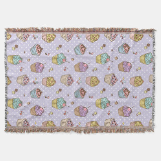 Retro Sweets Pattern Throw Blanket