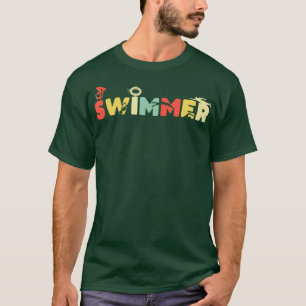 Retro Swimming Swimmer Pool Vintage Swimming Fan T-Shirt