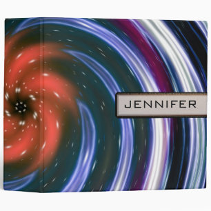 Retro Swirl Abstract Art #6 Binder