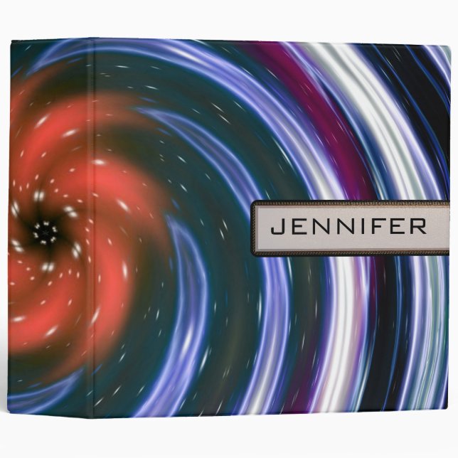Retro Swirl Abstract Art #6 Binder (Front/Spine)