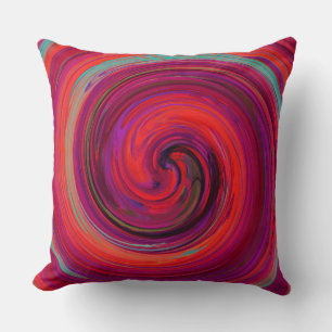 Retro Swirl Abstract Art #8 Throw Pillow