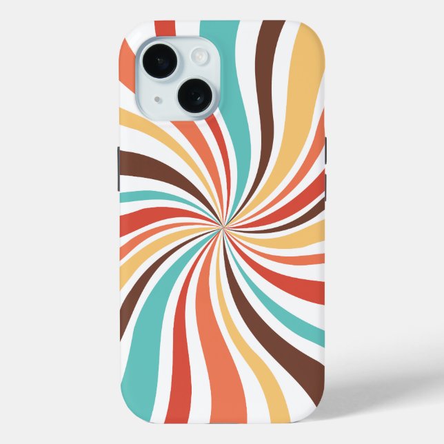 Retro Swirl Art Abstrait iPhone / coque ipad (Verso)