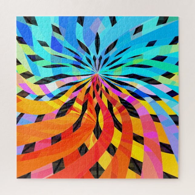 Retro Swirl of Colours Jigsaw Puzzle (Vertical)